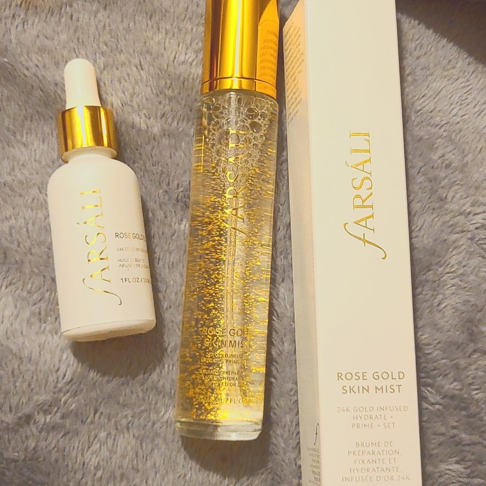 Farsali rose gold skin mist and elixer
